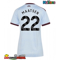 Camisa de Futebol Aston Villa Ian Maatsen #22 Equipamento Alternativo Mulheres 2026-27 Manga Curta